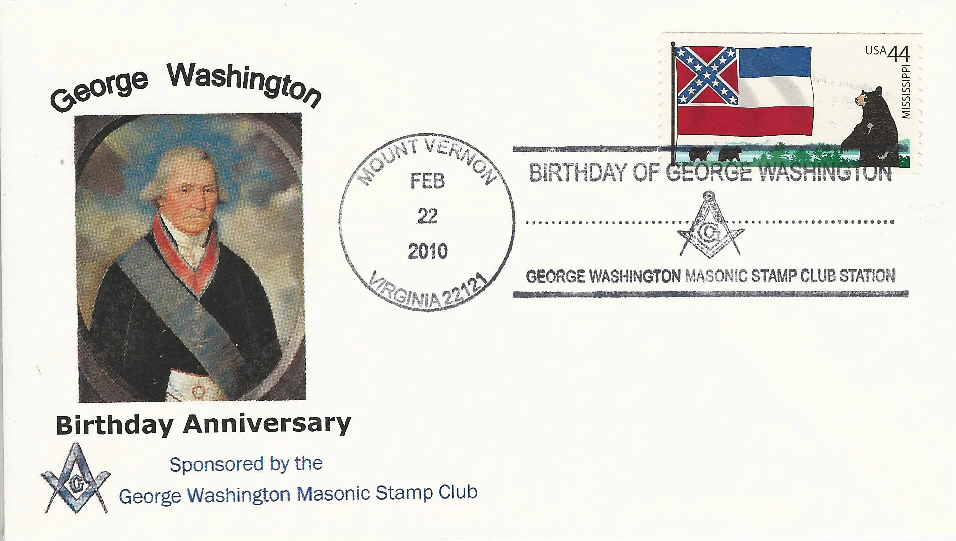 George Washington Brithday Postmark #1: Mount Vernon, VA&hellip;